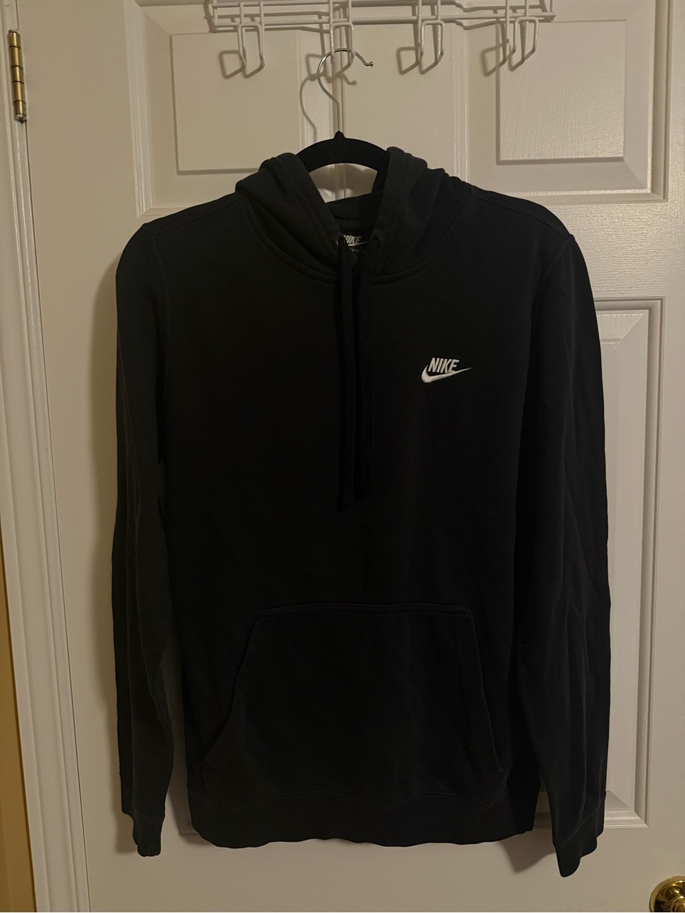 Nike Black Hooded Sweatshirt with White Logo